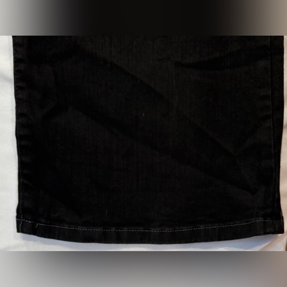 Calvin Klein Women Jeans Wide Leg Flared Stretch Dark Wash Black Size 33 or 16 - Picture 7 of 9